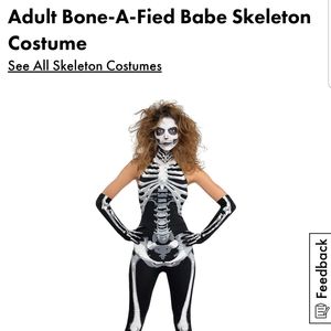 Halloween Bone-A-Fied Babe Skeleton Costume